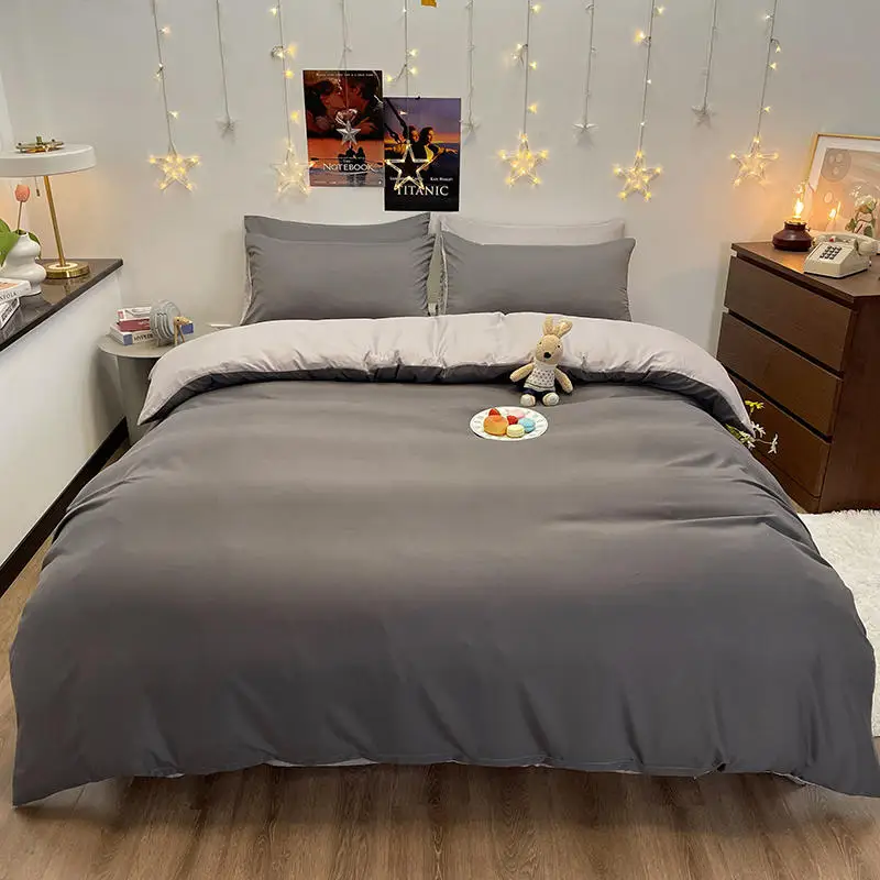 Bonenjoy 1 pieza housse de couette Color gris oscuro funda nórdica tamaño doble funda nórdica cama 150 tamaño Queen/King