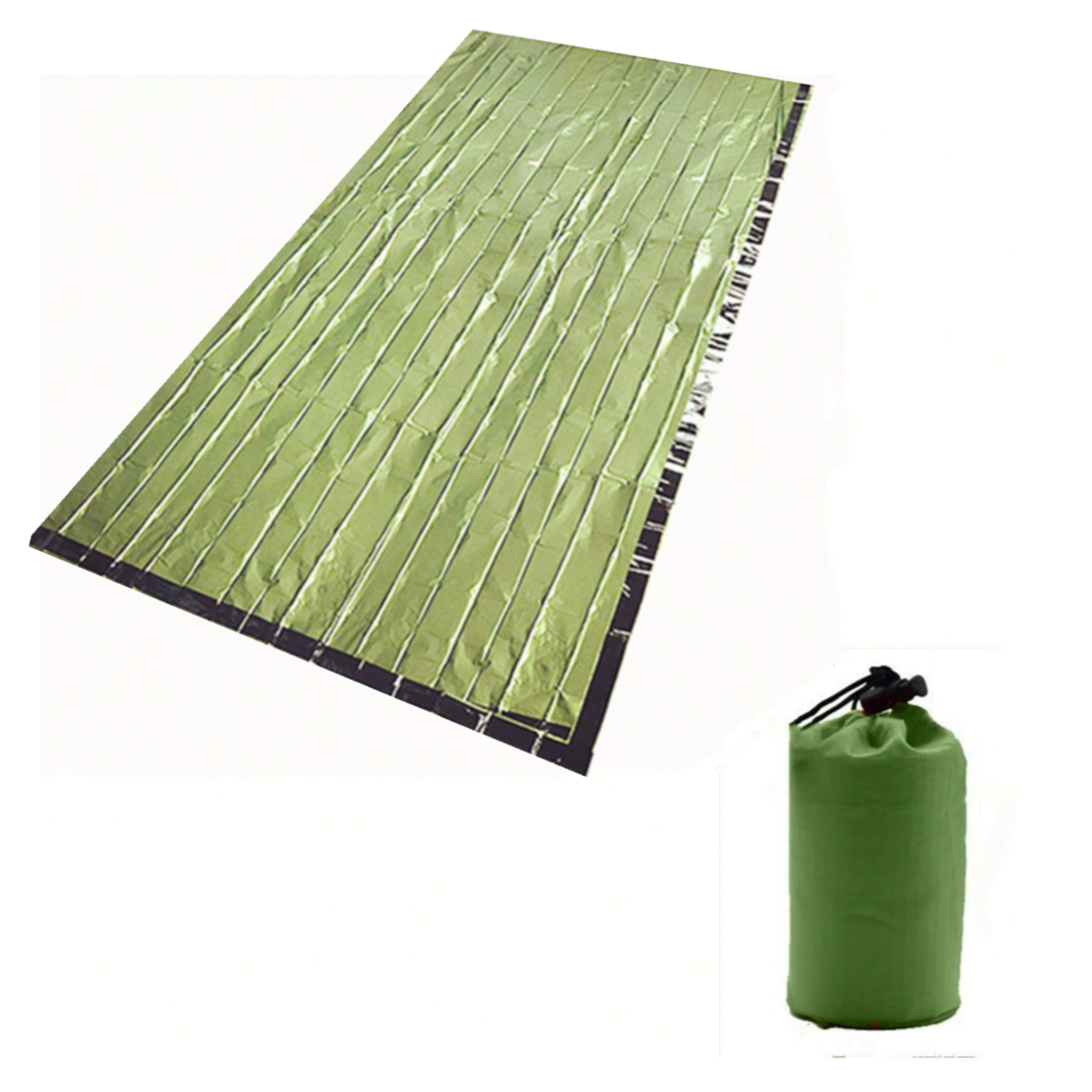 Tragbarer wasserdichter Notfall-Überlebens schlafsack im Freien edc Camping ausrüstung Thermos ack Erste-Hilfe-Rettungs set Mylar-Decke