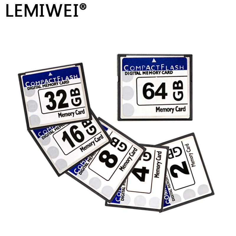 Cartão de Memória Real Capacity para Câmera, Compact Flash Card, 64GB, 32GB, 256MB, 512MB, 1GB, 2GB, 4GB, 8GB, 16GB