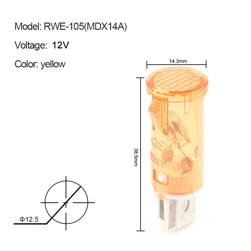 10 Chiếc 12V 24V 220V 380V DC Hướng Dẫn Tín Hiệu Đèn Neon Chỉ Báo Bảng Điều Khiển Gắn Đỏ Xanh vàng Đèn