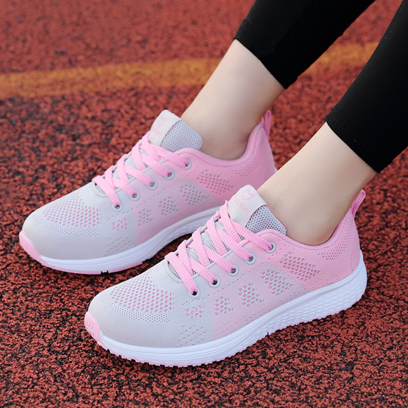 Atmungsaktive Frauen Laufschuhe Leichte Anti-slip Weibliche Sport Schuhe Outdoor Weiche frauen Sneakers Lace Up Mode Tennis