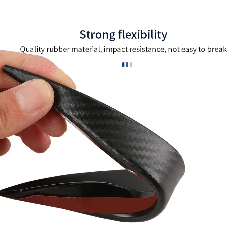 4/6 個ユニバーサルフロントバンパーリップ装飾ディフューザースプリッターフィンボディスポイラーカナードヴァランスあご車のチューニングカナード装飾