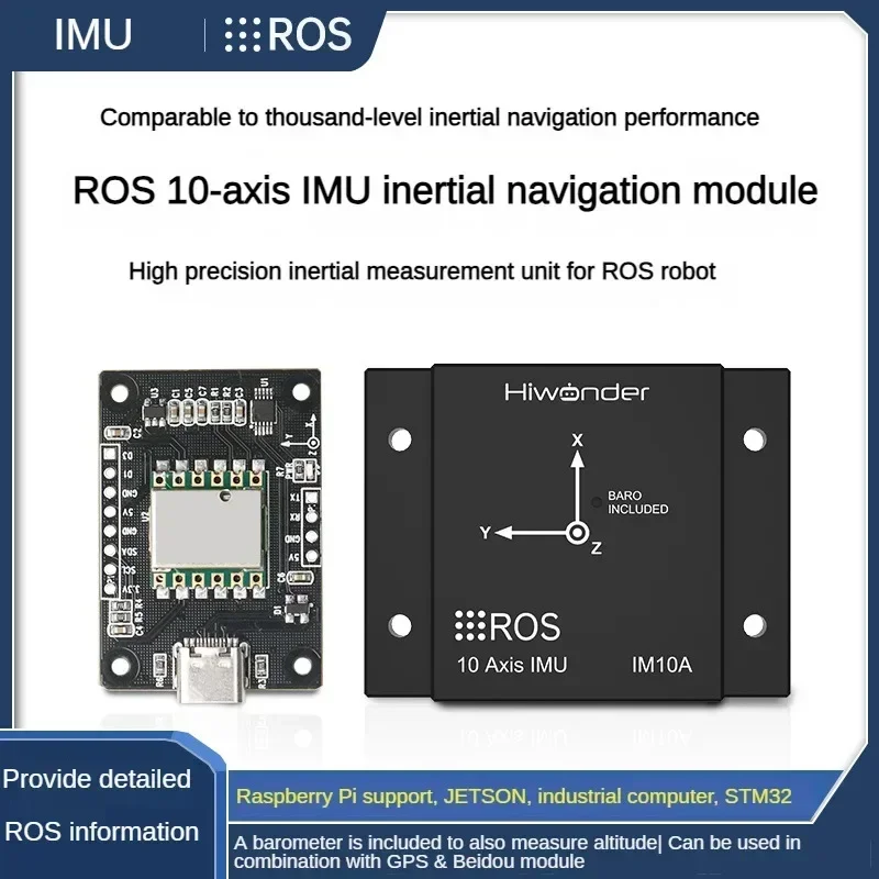 IMU Trägheitsnavigationsmodul ROS1/ROS2 Robot MEMS USB-Magnetometer 10-Achsen ARHS Haltungssensor für programmierbare Roboterteile