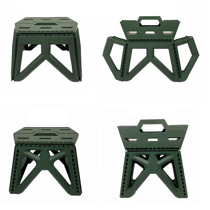 Taburete pequeño para exteriores, taburete plegable portátil de alta carga, silla pequeña duradera, taburete de pesca, taburete de playa, taburete de Camping, 1 ud.