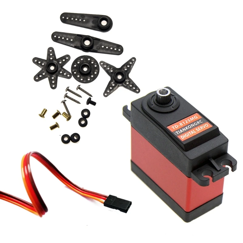 TD-8120MG Waterproof 20KG Servos 180 Degree Large Torque Digital Coreless Servo Metal Gears 25T Arm For RC Car Model