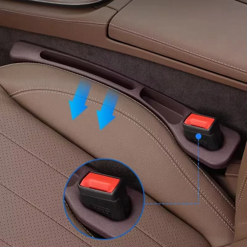 2 pçs assento de carro gap filler organizador à prova dwaterproof água assento de carro gap plug tira com 2 sulcos assento gap armazenamento acessórios interiores automóveis