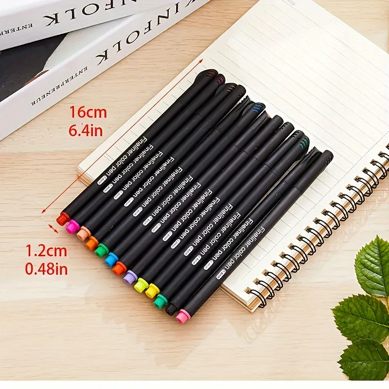 12/24/36/48 ศิลปะสีปากกา Fine Point Markers Fine Tip วาดปากกาปากกา Fineliner สําหรับ Journaling เขียนหมายเหตุ Art Office
