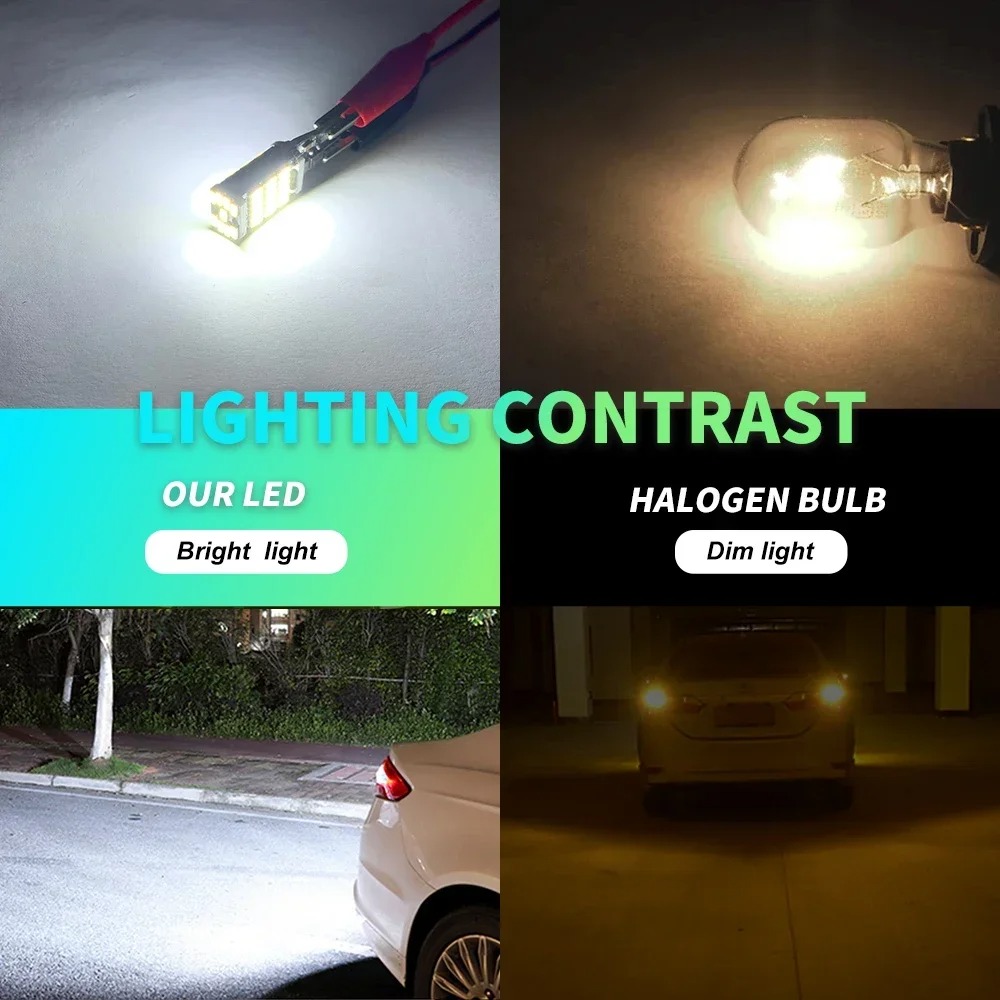 Ampoules LED pour feux de recul de voiture, lumière super lumineuse sous LM, remplacement, blanc, T15, W16W, 921, 912, T16, T10, 902, 45SMD, 4014, 6 pièces
