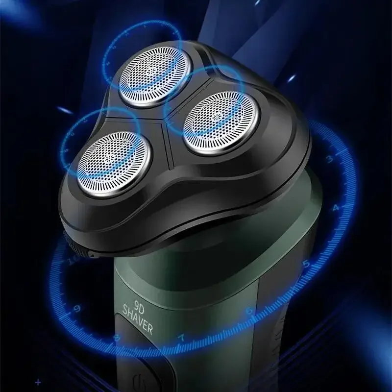 Electric Shavers Men Waterproof Wet Dry Use Electric Trimmer Razor Rechargeable Battery Rotary Shavers Machine Shaving