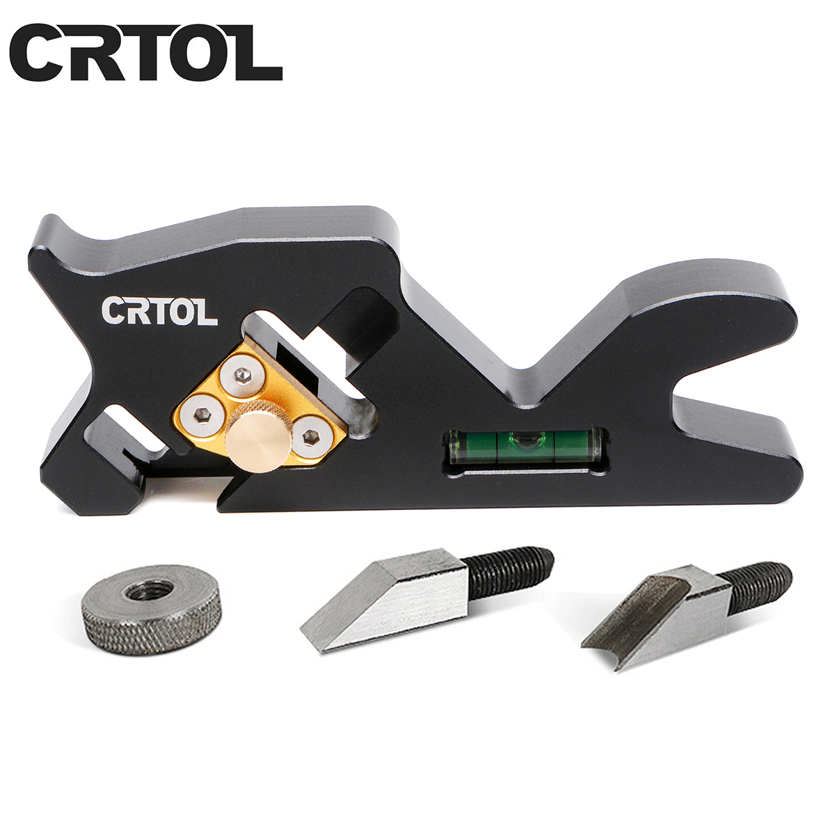 CRTOL-cepilladora de esquina de borde Manual para carpintería, filete biselado de 45 grados, biselado redondeado de 1/4, biselado y recorte con cabezal cortador