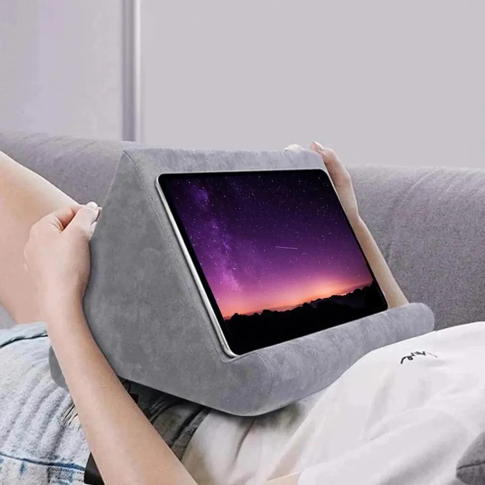 Xnyocn タブレットスタンド多機能スポンジ枕スタンド IPad Samsung Huawei タブ読書ホルダーサポートベッドマウントブラケットブック