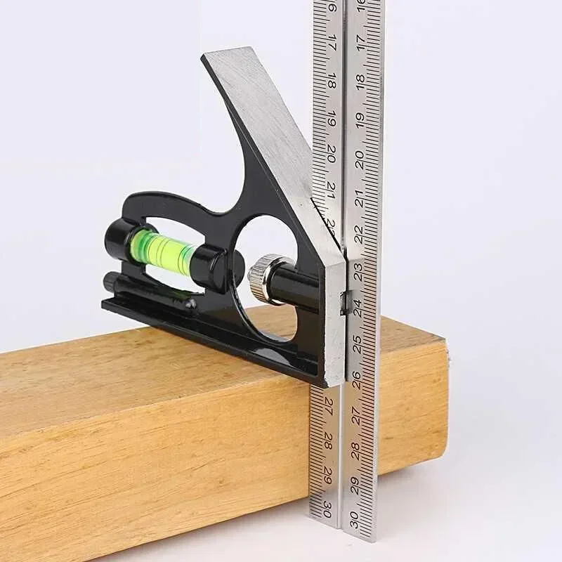 Angle Square Measuring Tools Set Precise Stainless Steel Aluminium Durable Adjustable Combination Spirit Level 12" 300mm