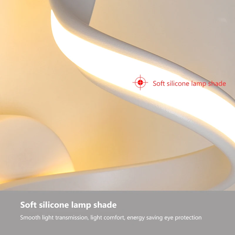 Lámpara de pared LED, candelabro nórdico en espiral para escaleras, dormitorio, mesita de noche, estudio, pasillo, fondo, decoración interior, accesorios de iluminación de pared