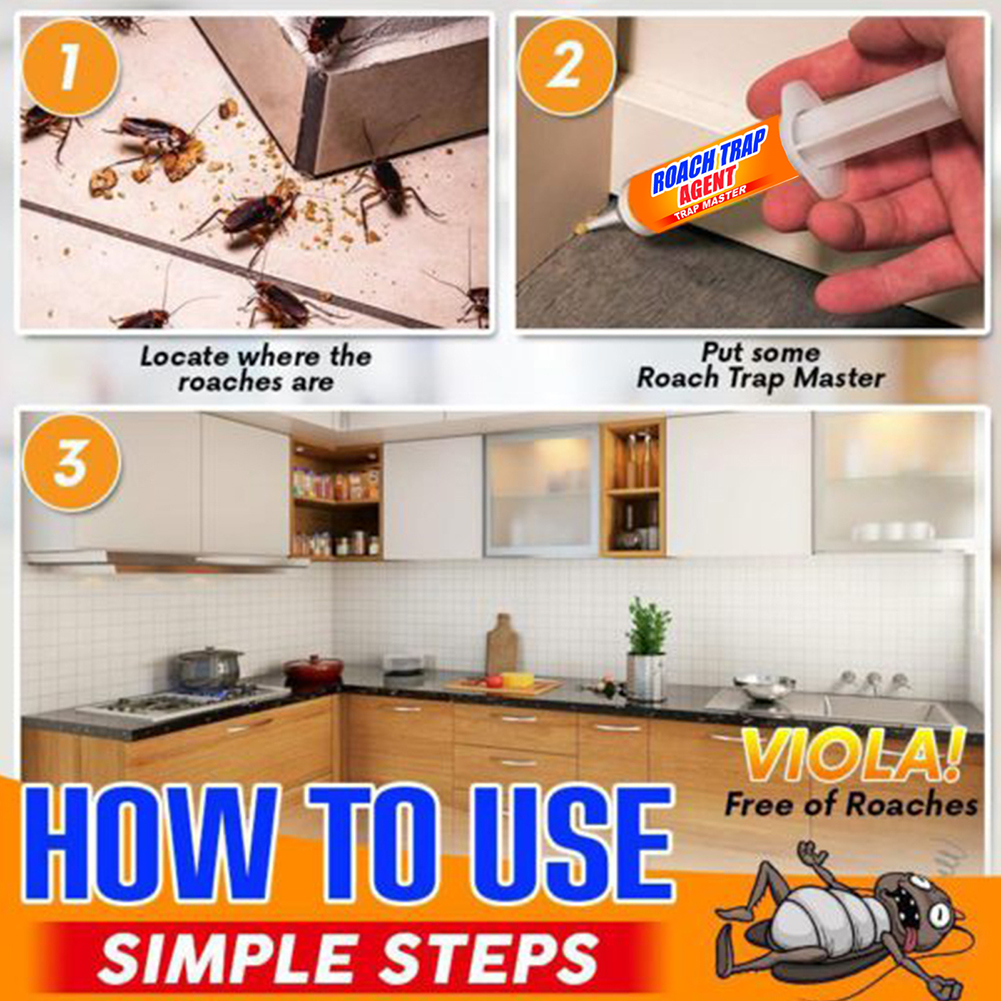 1-10pcs Cockroach Killer Indoor Infestation Effectively Natural Cockroach Repellent Versatile Roach Control Gel for Home Kitchen
