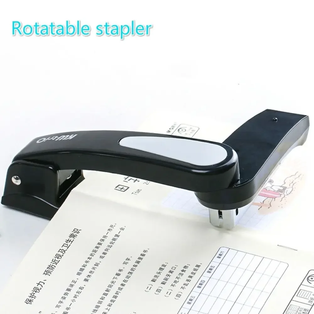 Agrafeuse rotative multifonctionnelle à 360 degrés, agrafeuse robuste, épaisse, longue, sans effort, outils de reliure de bureau, KW-TRIO