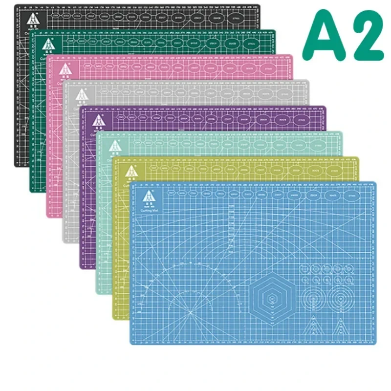 Planche à découper A2, ligne de grille, planche à découper auto-cicatrisante, carte artisanale multicolore Double face, tampon de découpe manuel de bureau 60x45cm