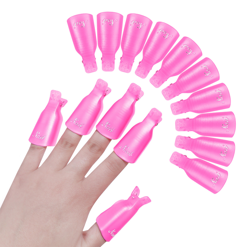10 szt./worek Kolorowe Akrylowe Nakładki do Manicure Art Dip Clip do Czyszczenia Paznokci Manicure Żel UV Lakier do Paznokci Dip Wrapping Tool Finger