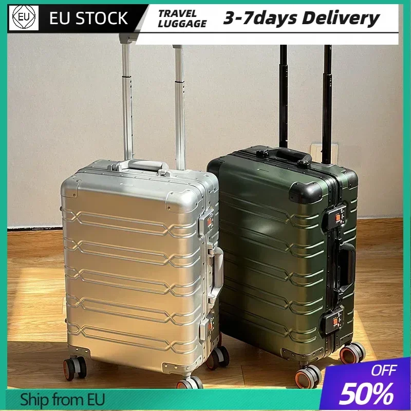 20/24/29 Zoll Gepäck Reisetasche Aluminium-Magnesium-Legierung Reisekoffer große Kapazität Trolley Koffer Roll gepäck