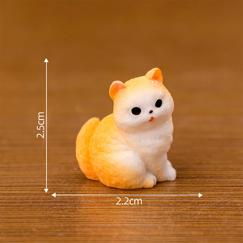 Mini gato cão dos desenhos animados gatinho micro paisagem casa de bonecas modelo interior do carro decoração desktop