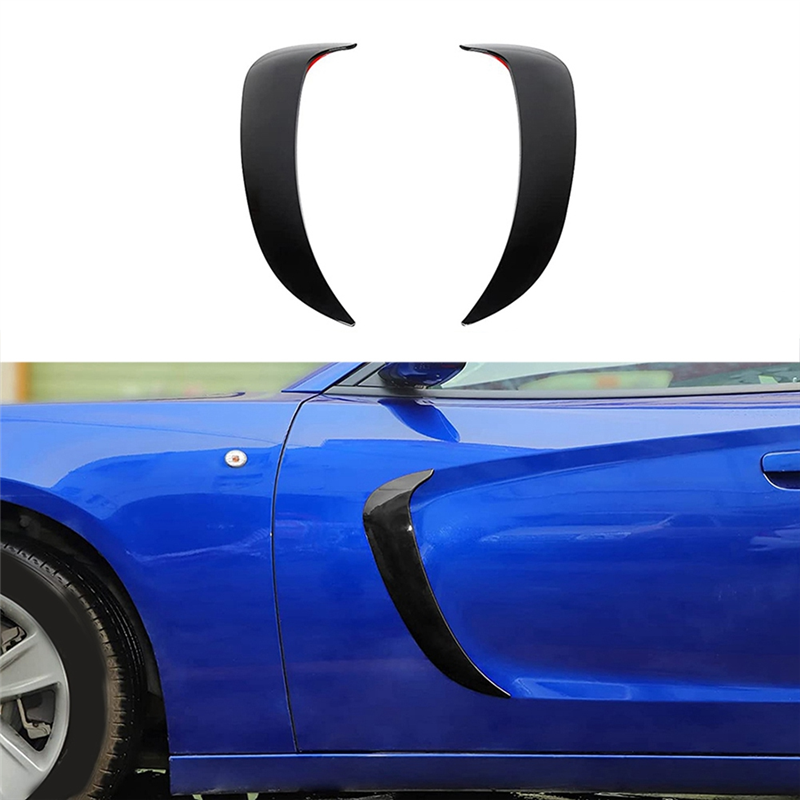 Évents d'aileron de pelle de garde-boue latéral de porte avant pour Dodge Charger 2015-2021-X67A