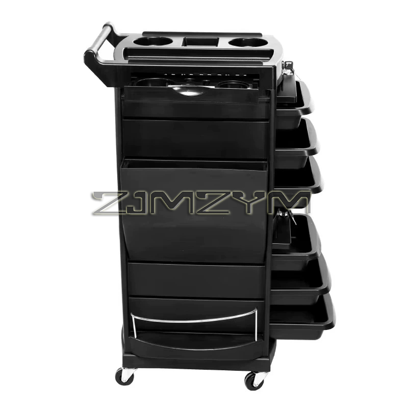 Professional Barber Cart with Wheels Multi-layer Salon Trolley High Capacity Mobile Hairdressing Storage Cabinet Stand for Tools