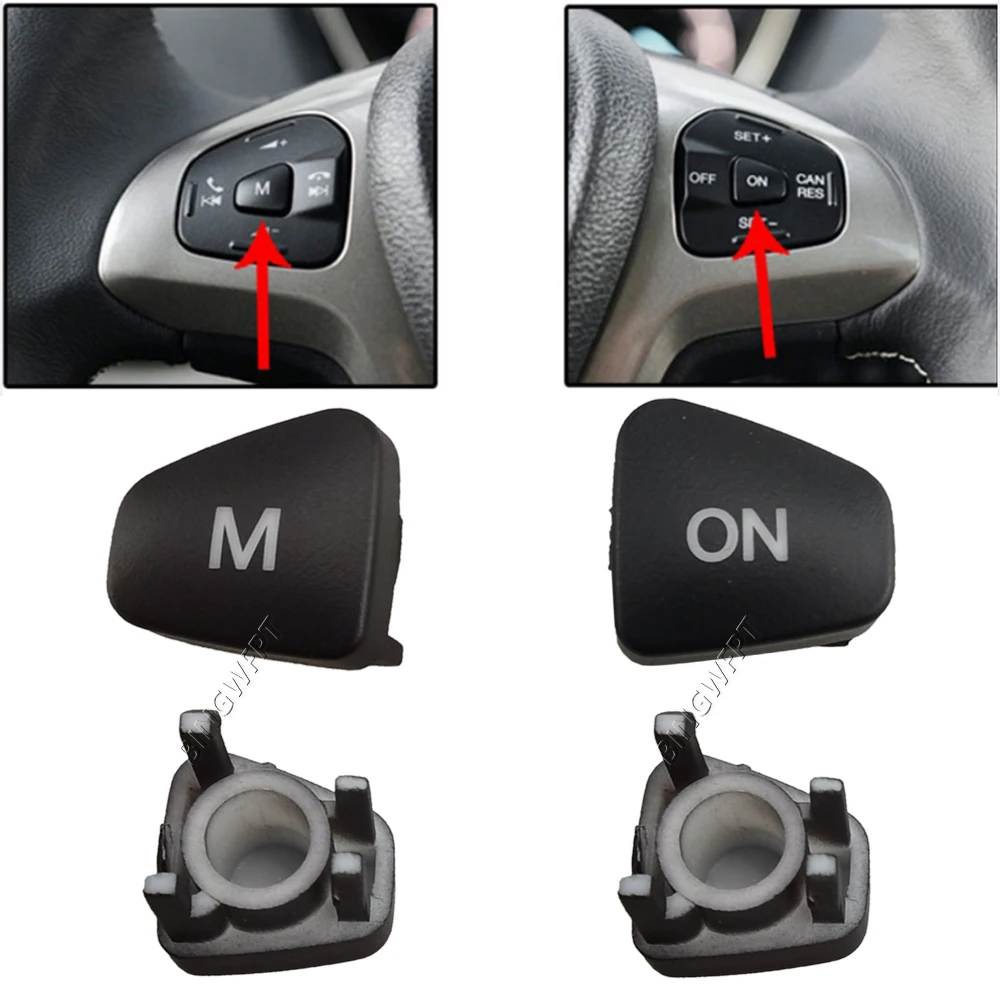 For Ford Escort Fiesta MK7 MK8 ST Ecosport 2013 - 2015 Car Audio Volume Steering Wheel Button Cruise Control Switch M ON Button