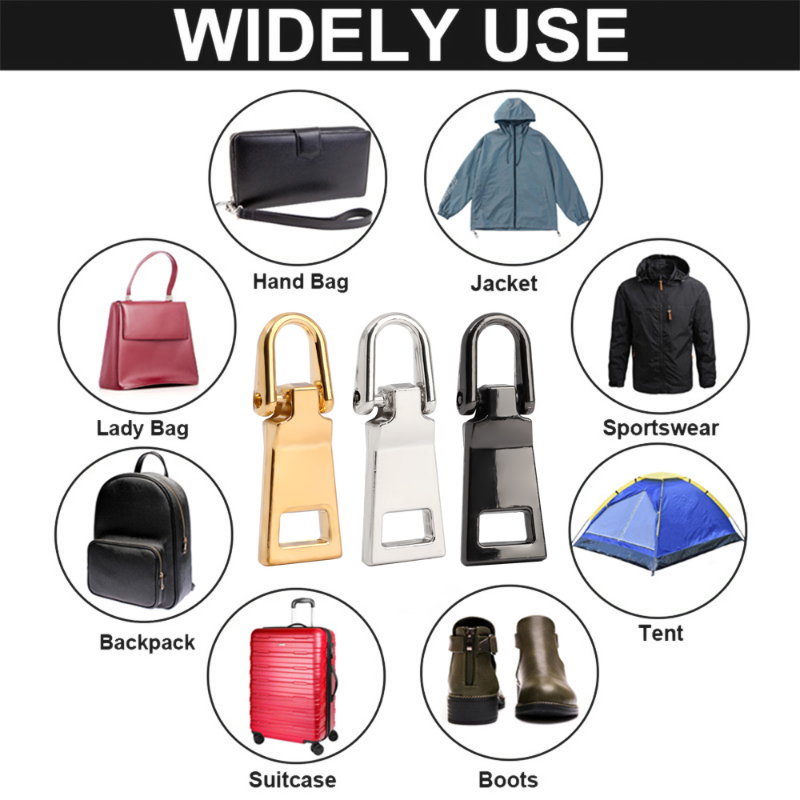 3 шт., ползунок на молнии из нержавеющей стали для одежды