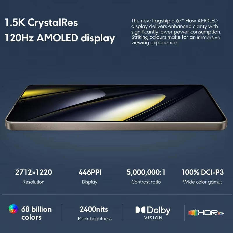 POCO F6 Smartphone Versión Global Snapdragon ® 8s Gen 3 90W Turbo Carga 5000mAh Batería