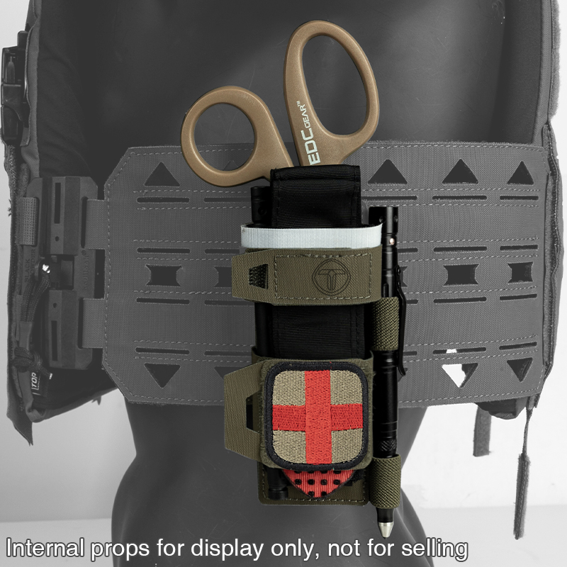 TOPTACPRO Tactical Tourniquee Pouch Trauma Shear Pouch Scissor Holder Molle 8525