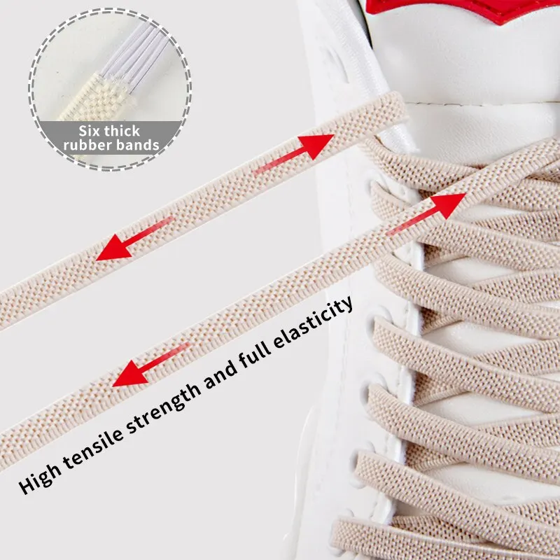 Lacets de chaussures élastiques pour enfants et adultes, fermeture rapide en métal, baskets, paresseux, 2 pièces