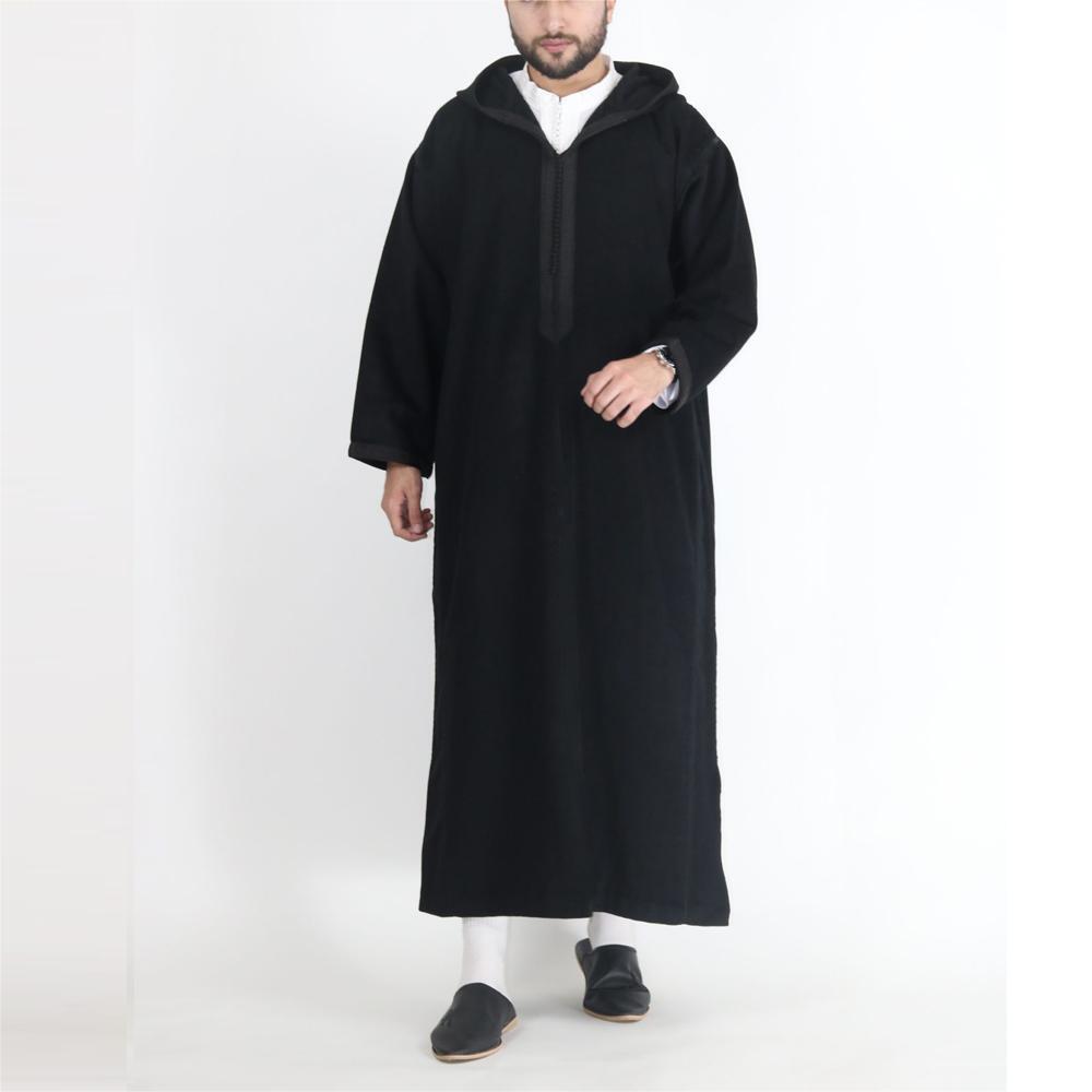 2023 Neues langes Herren-Kapuzenshirt im arabischen Stil, muslimische Robe