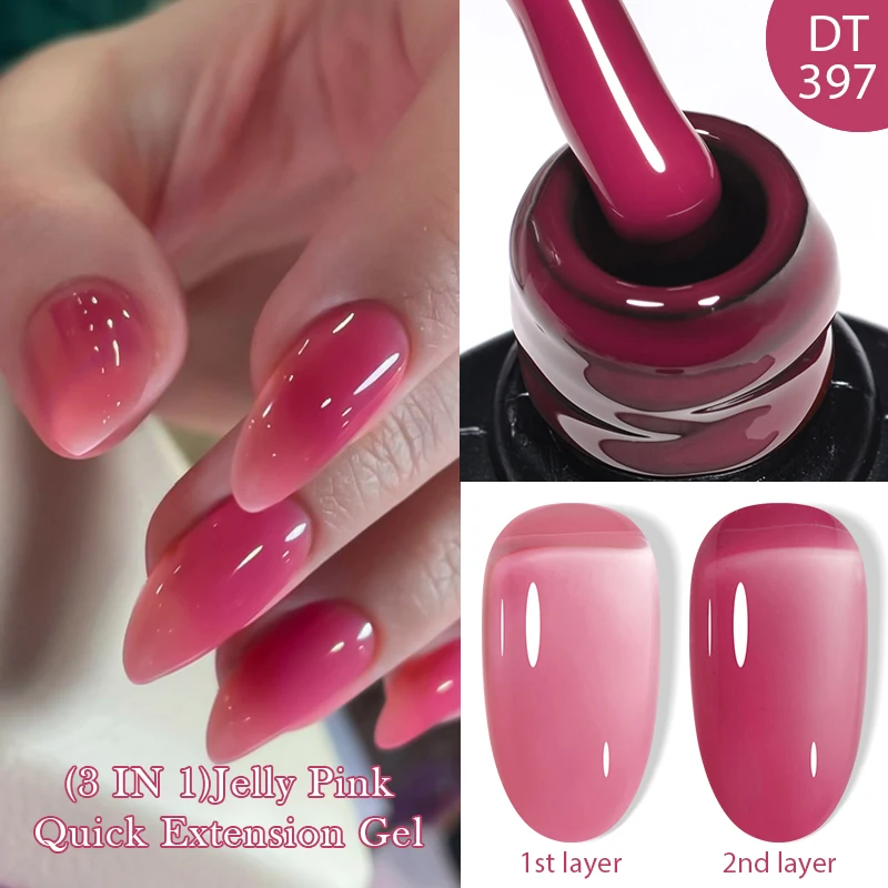 MEET ACROSS-esmalte de uñas de Gel 3 en 1, barniz de construcción de larga duración, extensión rápida, 7ml