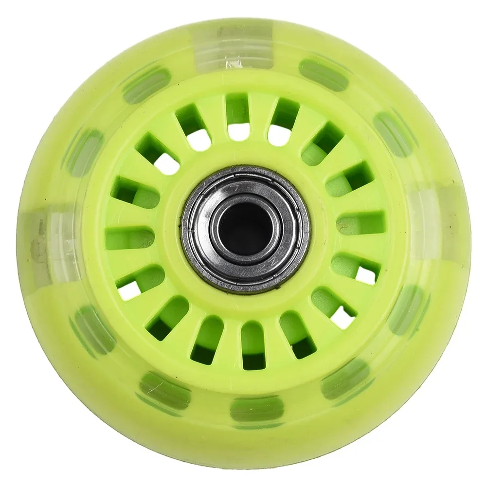 แฟลชล้อล้อเด็กสกู๊ตเตอร์ล้อกระพริบแสงล้อ 80 มม.ล้อ PU สําหรับเด็ก MINI สกู๊ตเตอร์รถของเล่น