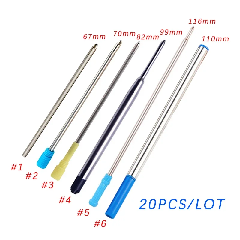 10/20 Chiếc Bút Đổ Kim Loại Khác Nhau Bút Bi Nạp Lại Văn Phòng Học Văn Phòng Phẩm Quà Tặng Bút Lựa Chọn Xanh Đen Nạp Lại bút Bán