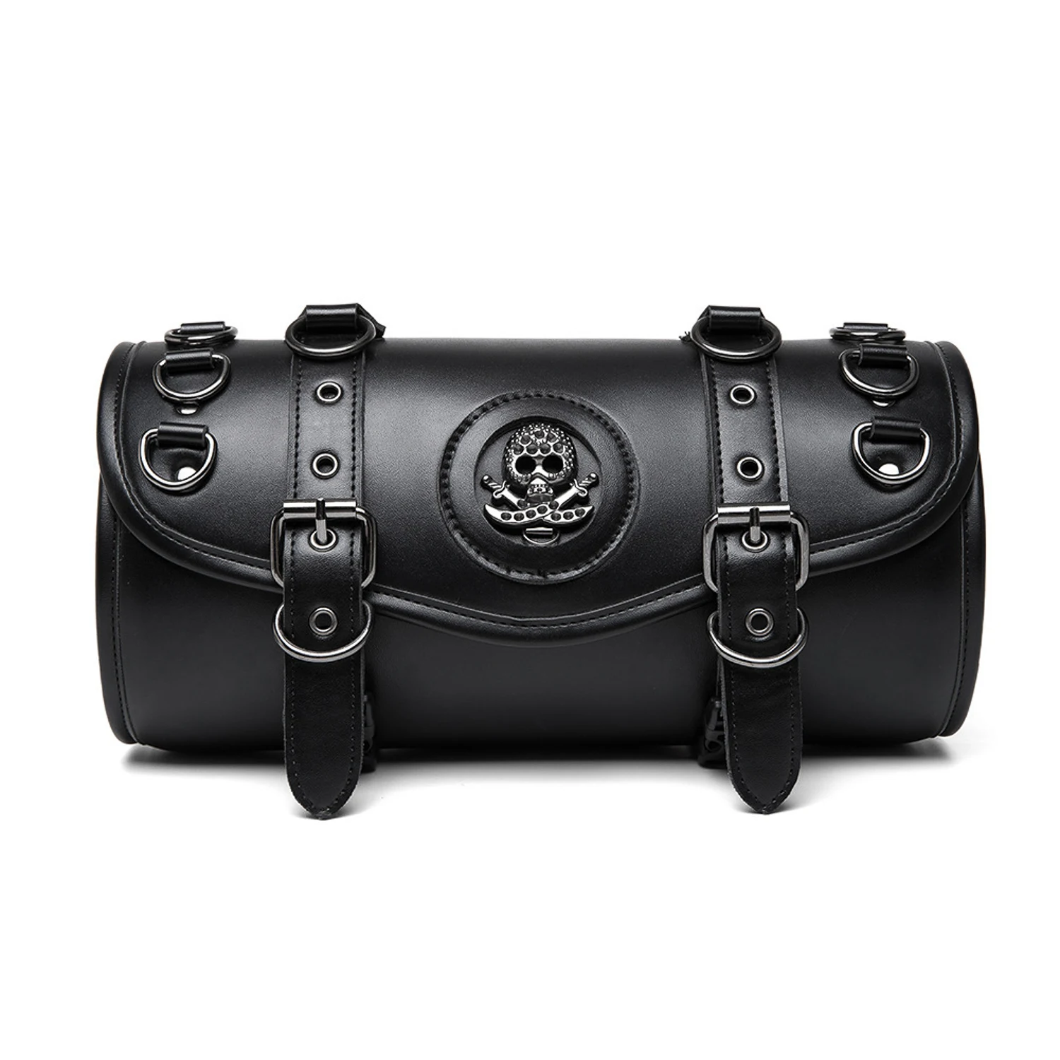 Motorcycle Saddlebag Leather Too PouchesStorage Suitable for Front Fork&Handlebar, RoadTrip Essential, Daily Commute