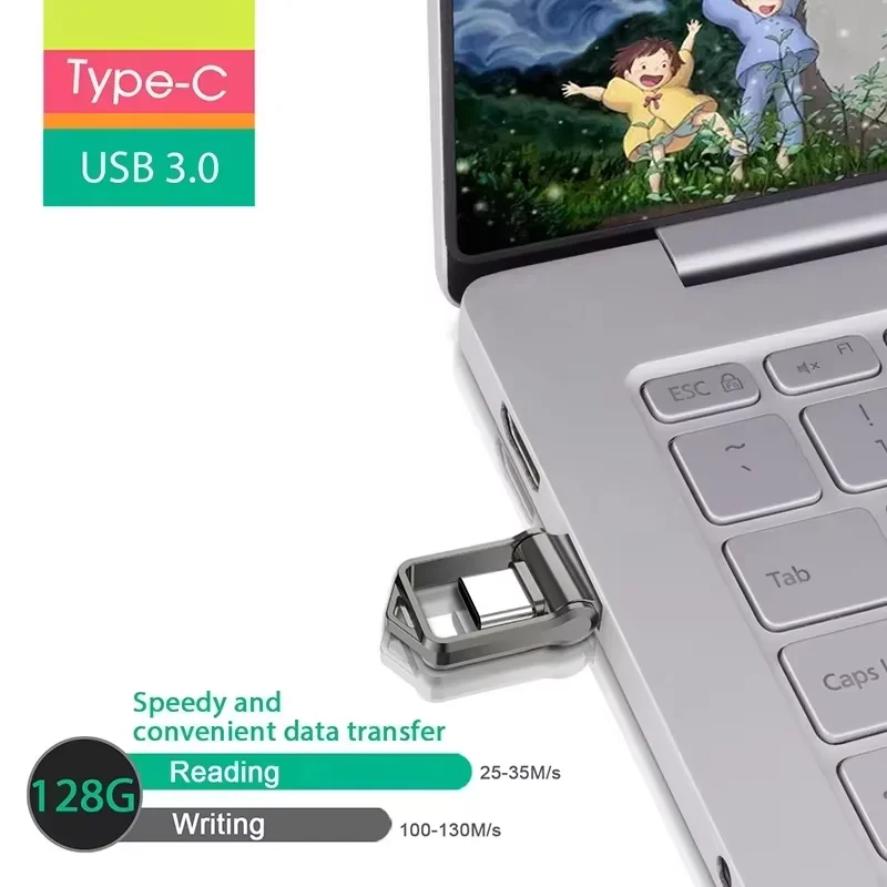 Xiaomi 2TB Metal Flash Drive USB 3.2 Super High Speed Transfer U Disk Drive Waterproof Type C Disk Dual-Use Flash Memory Stick