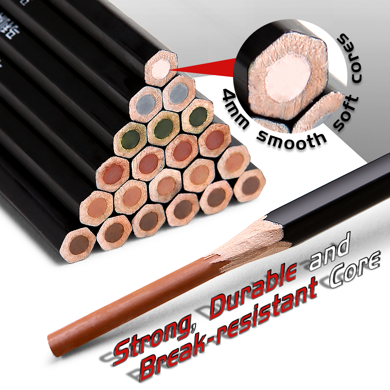 10pcs Marie's Professional Colored Charcoal Pencils Set,Skin Tone Color for Sketching, Shading, Blending,for Adults & Artists