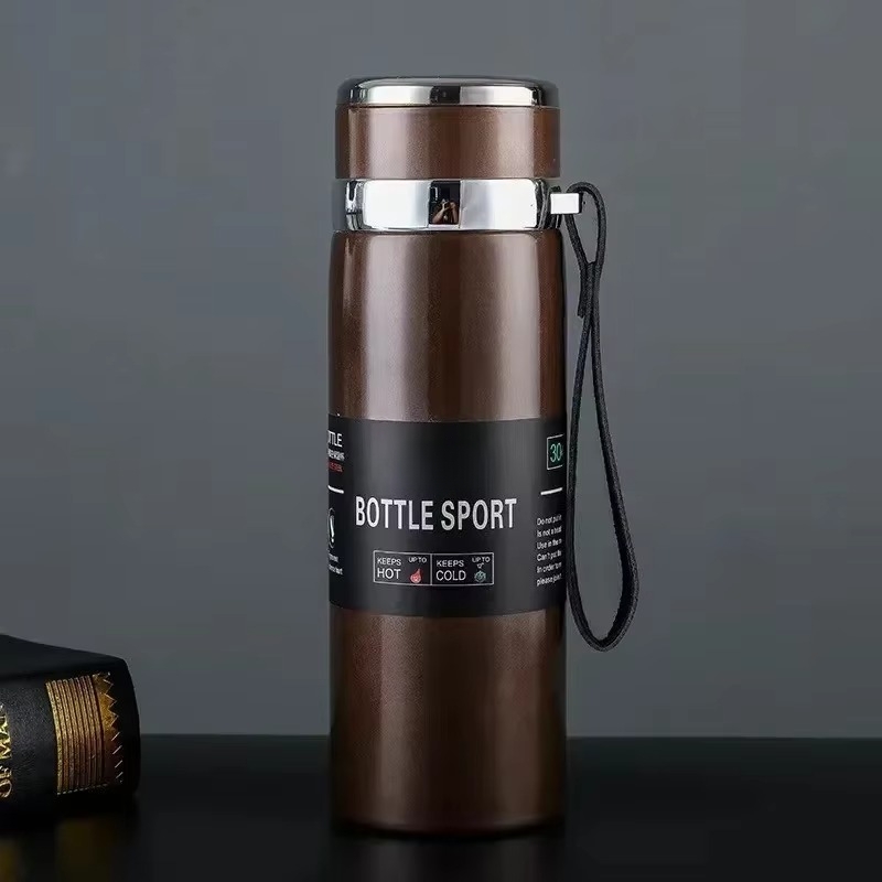 1L Thermo-Wasserflasche, Isolierflaschen, Edelstahl-Thermosflasche, hält Kalt- und Warmwasserflasche, Thermoskanne für Wasser, Tee, Kaffee