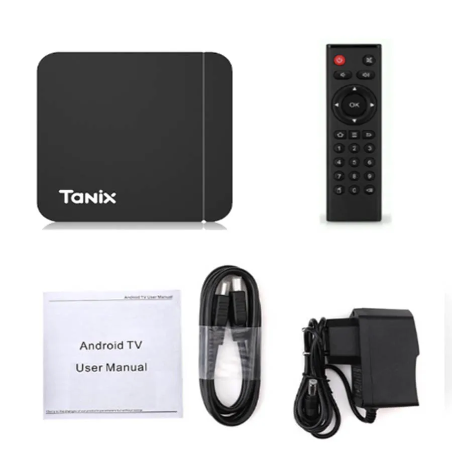 Tanix-Boîtier TV d'origine W2, Amlogic S905W2, 2 Go/4 Go RAM, 16 Go/32 Go/64 Go, Dean, H.disparates, 3D, AV1, BTpig, 2.4G, 5G, Wifi, 4K, HDR, lecteur décodeur