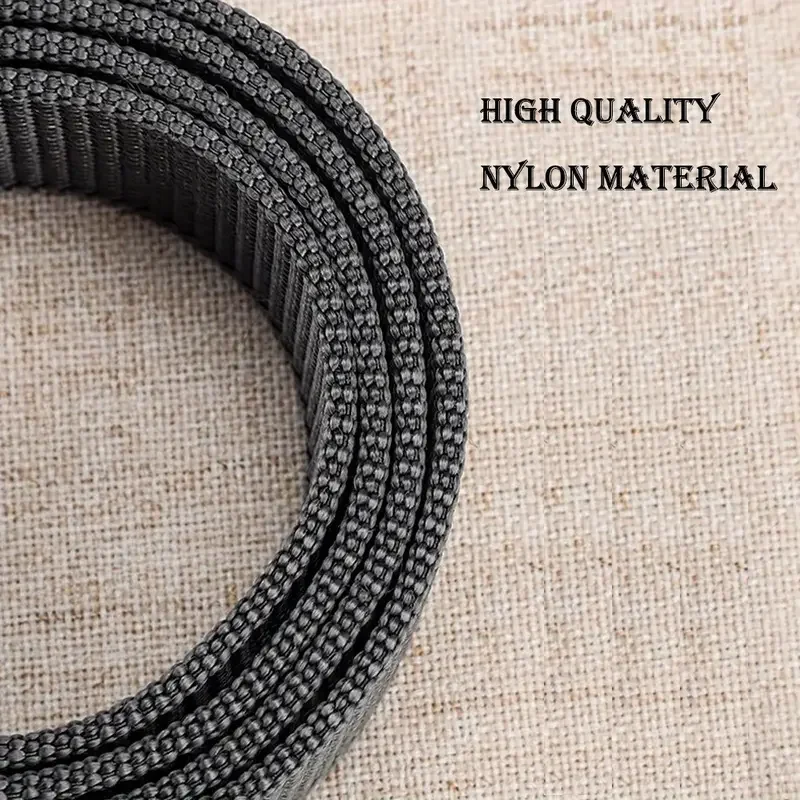 Cintura da uomo in tela di nylon resistente da 1 pezzo - Cintura da lavoro tattica resistente con elegante fibbia a punta a sgancio rapido per l'uso quotidiano