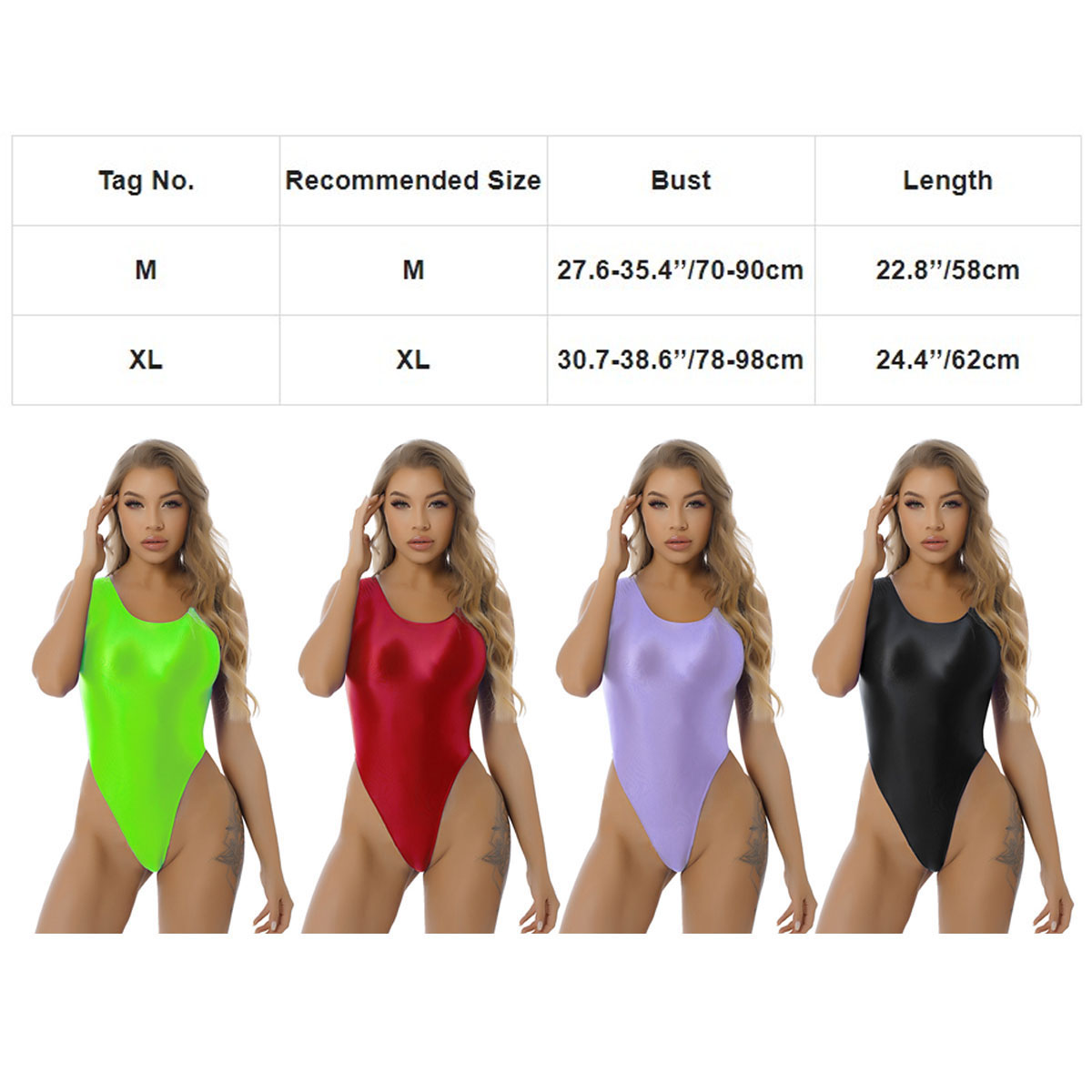 Frauen Öl Glänzend Glänzend Rohr Body Elastische Einteilige Boxer Kurze Trikot Sexy Strumpfhosen Bandage Satin Shaper Badeanzug Bademode