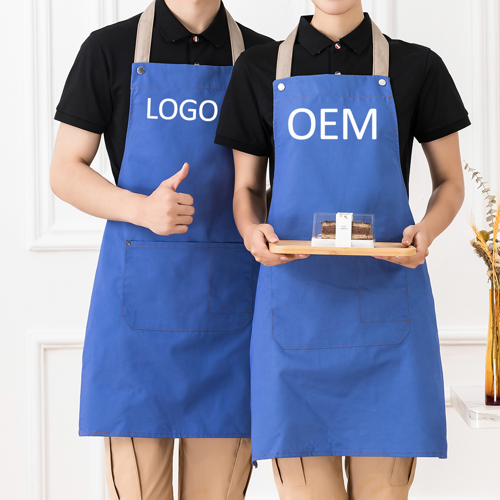 Apron Custom Logo Fee For Print Logo Kitchen Apron Chef Work BBQ Restaurant Bar Coffee Hairdresser Pet Shop Cloak Waiter Bib