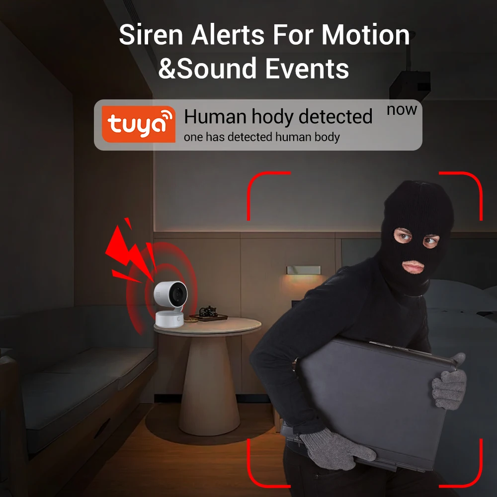 PEGATAH Tuya 5MP One-touch-Anruf Indoor Baby Monitor WiFi PTZ Kamera Auto Tracking Farbe Nachtsicht IP CCTV überwachung Kamera