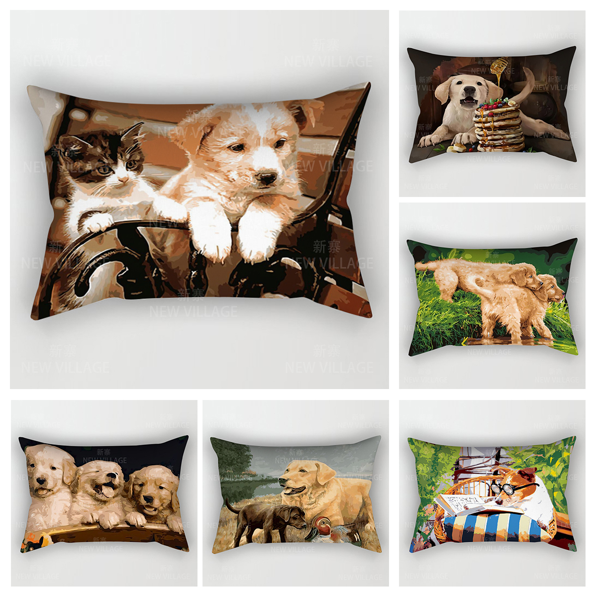 Dekorasi rumah musim gugur gaya lukisan minyak sarung bantal dekorasi sarung bantal lempar 30*50 sarung bantal 30x50 40x60 50*70