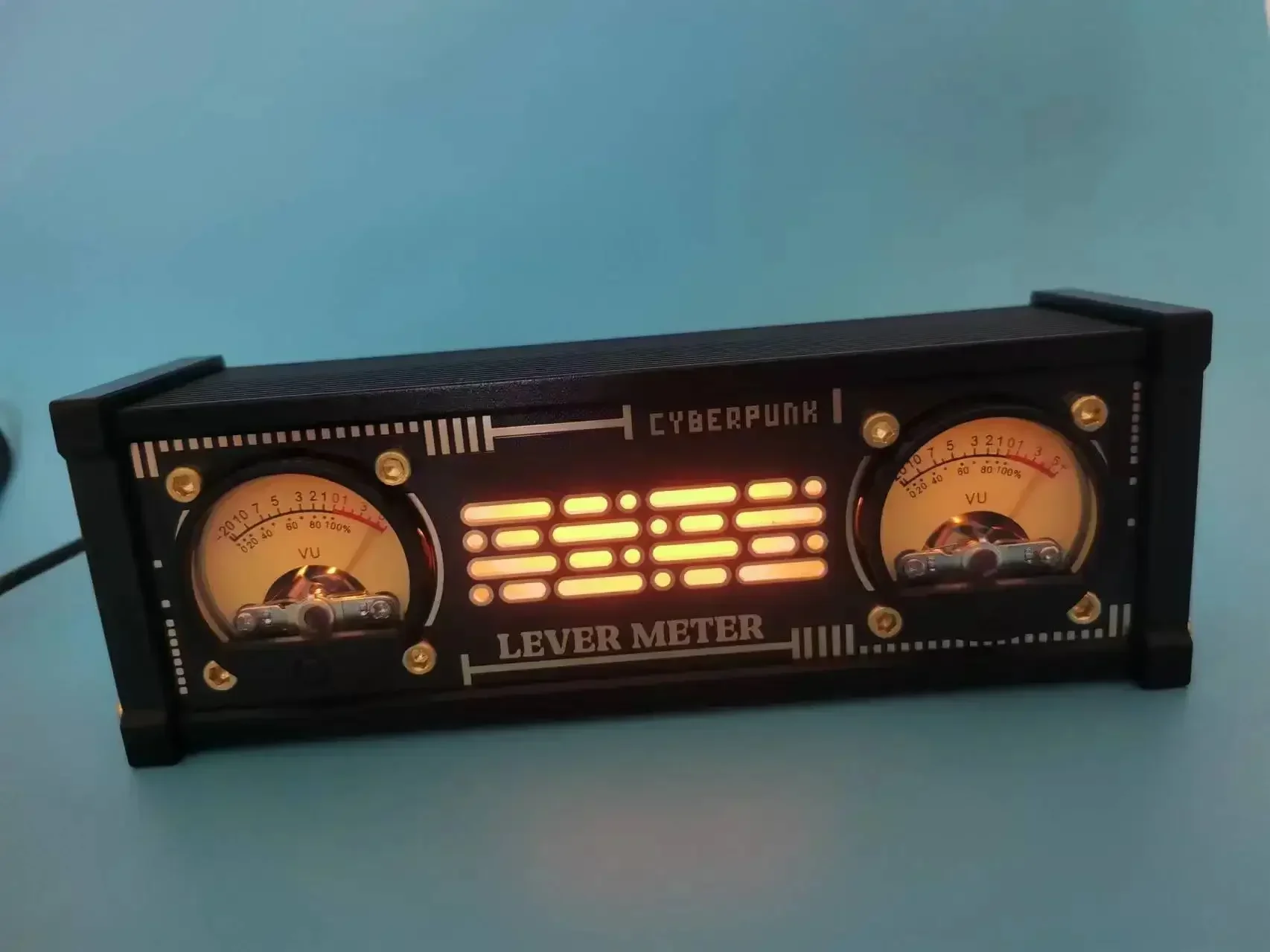 Misuratore di livello VU analogico elettronico Controller vocale con luce RGB con decorazioni desktop retroilluminate