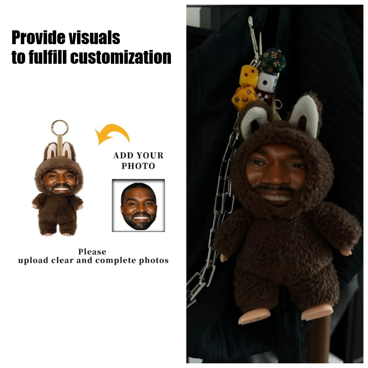 Брелок для ключей на заказ, новейшие периферийные товары Kanye, подвеска Kanye's Same Layeye, модная подвеска в стиле хип-хоп, трендовые игрушки Lakanye