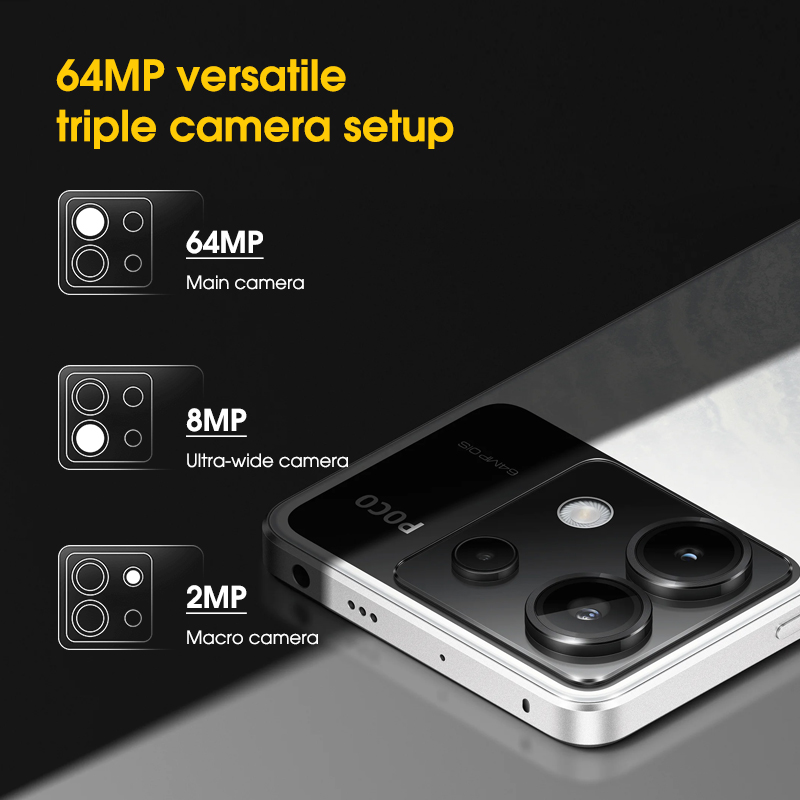 POCO X6 5G Smart Phones NFC Snapdragon® 7s Gen 2 120Hz 64MP Triple Camera With OIS 67W Charging 5100mAh Global Version