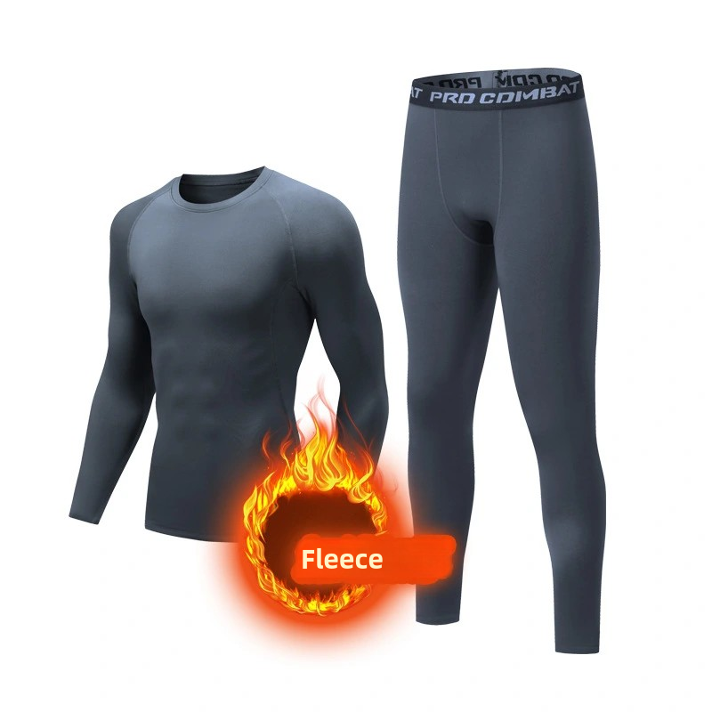 Sportondergoed voor heren Fleece thermische compressielegging Ski-basislaag trainingspak Skiën Winter thermisch ondergoed Hardloopset