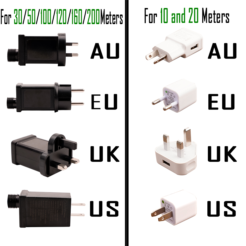 화환 거리 크리스마스 LED 스트링 조명, 정원 나무 웨딩 파티 장식, 야외 요정 조명, 10 미터, 50 미터, 100 미터, 200 미터