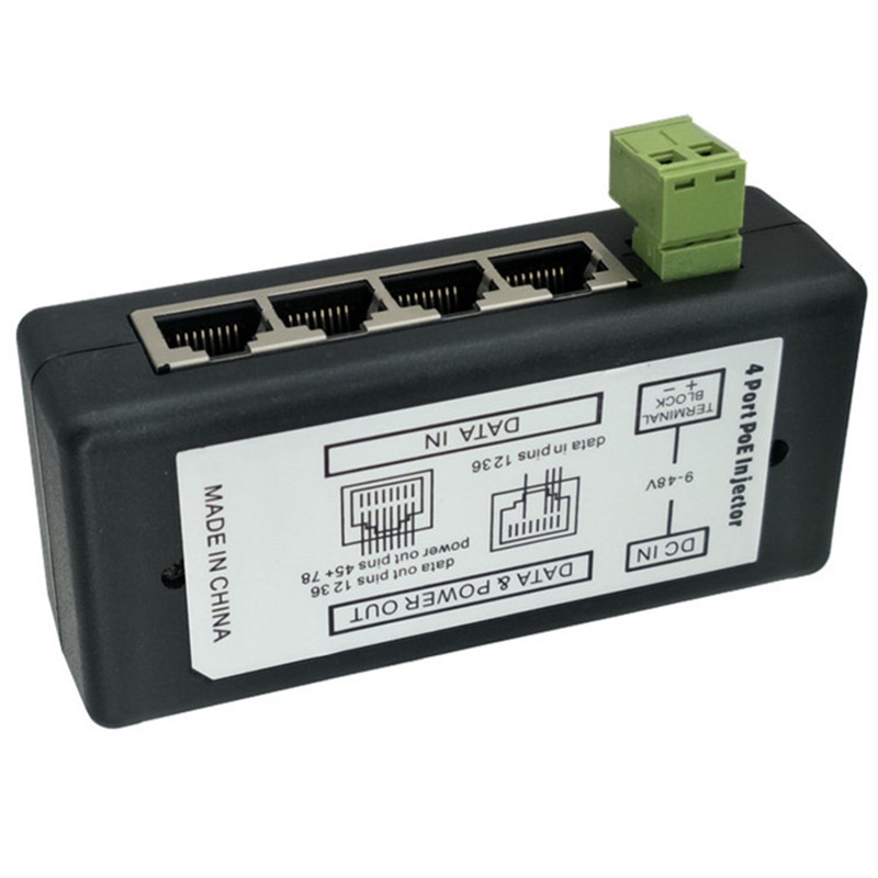 4 porty 8 portów wtryskiwacz POE POE Splitter dla sieci CCTV kamera POE zasilania przez Ethernet IEEE802.3af